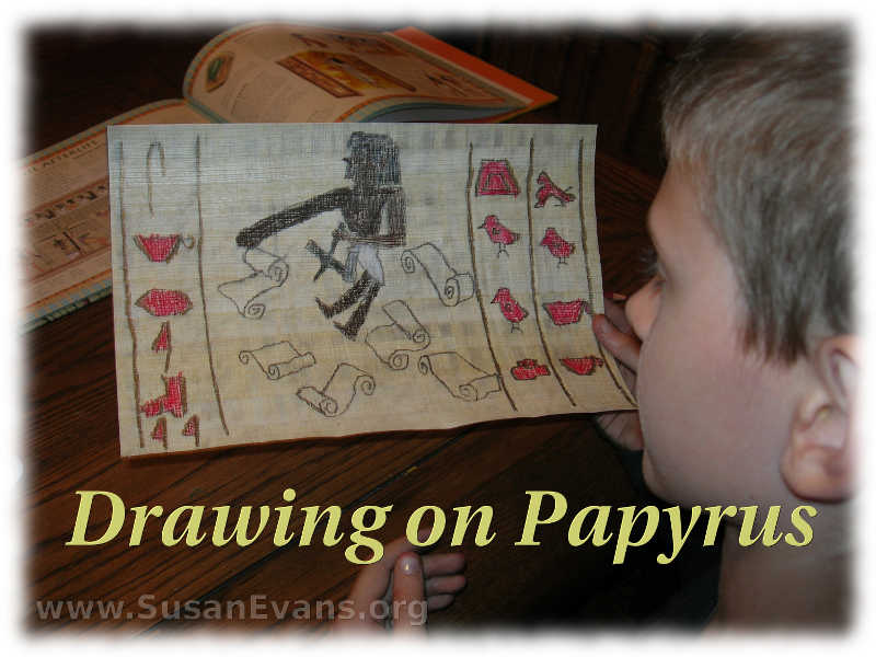 drawing-on-papyrus